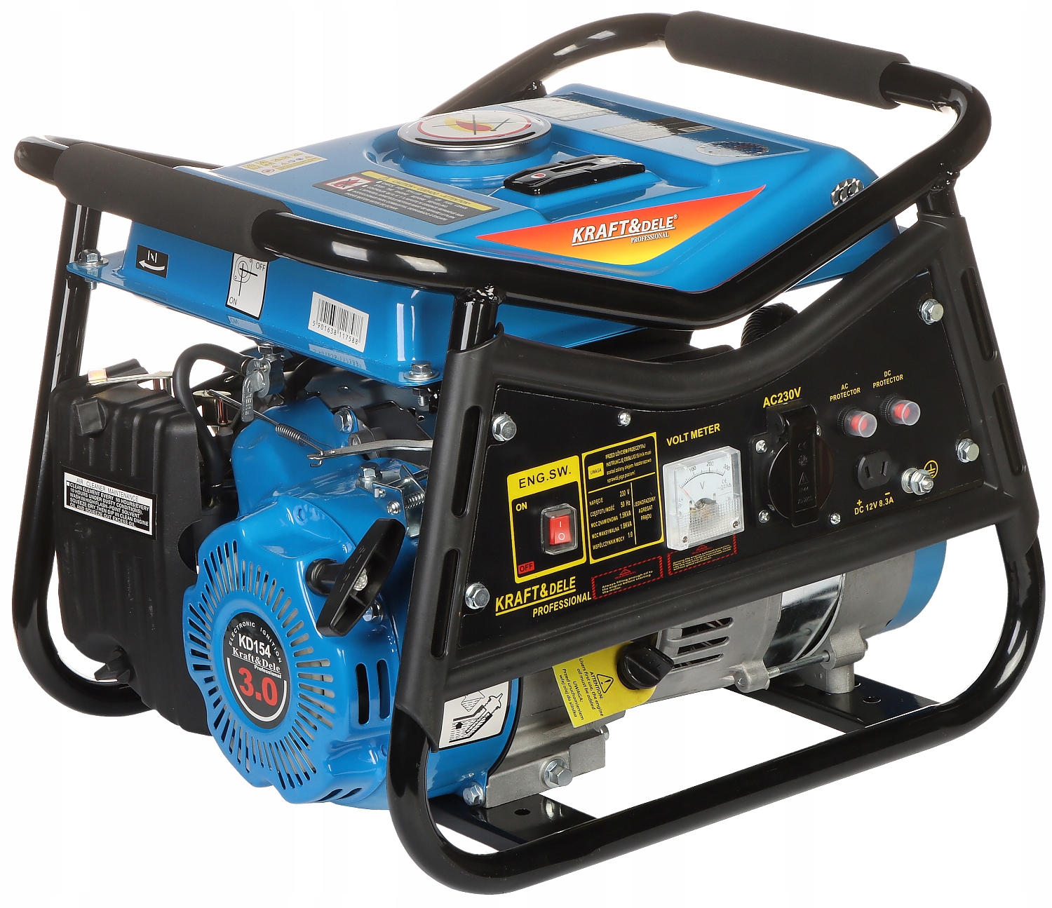 Generátor energie s ručným štartom Kraft&Dele KD140 1500 W